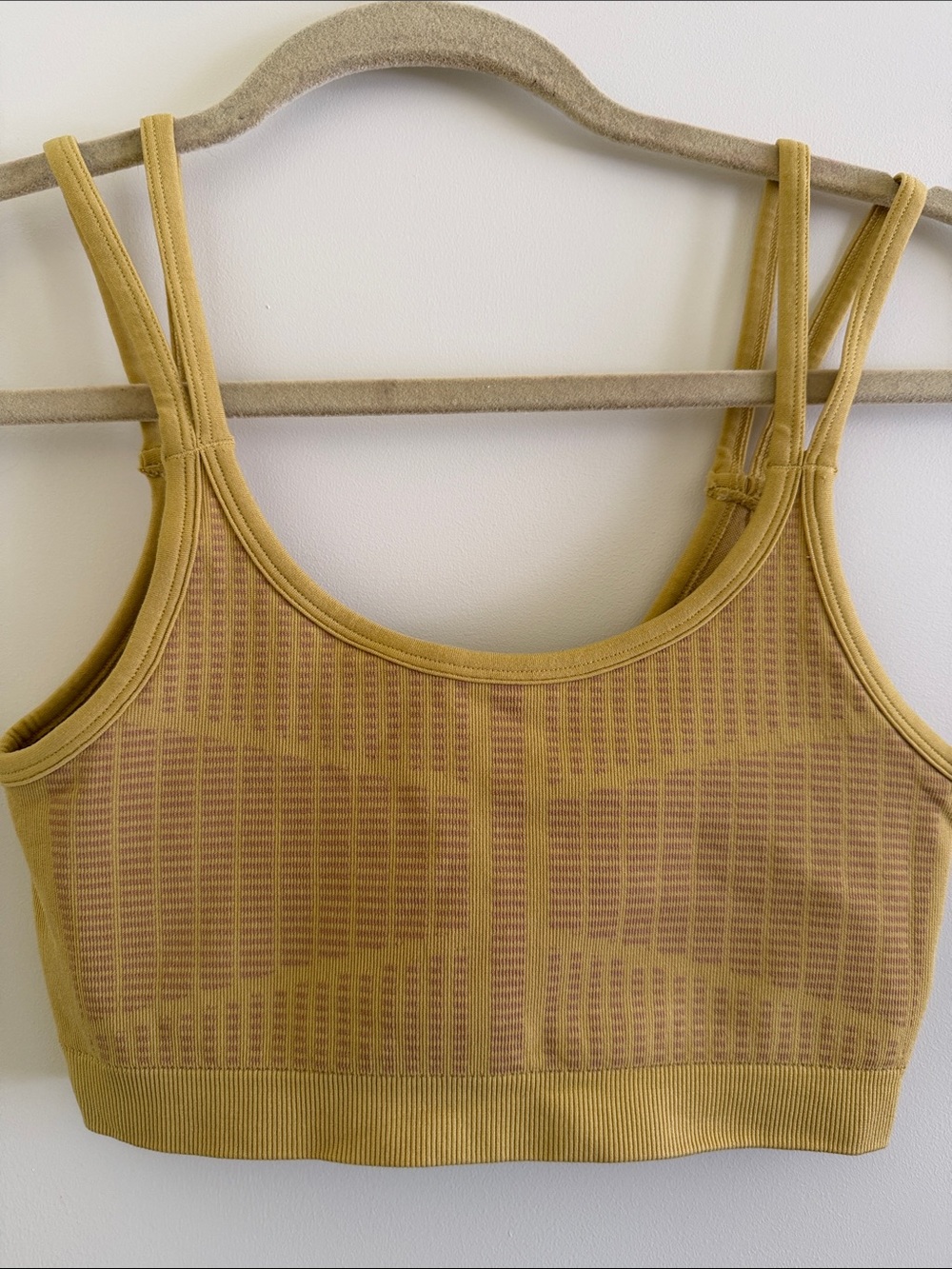 Fabletics Double-Strap Seamless Sports Bra - Dijon Yellow
